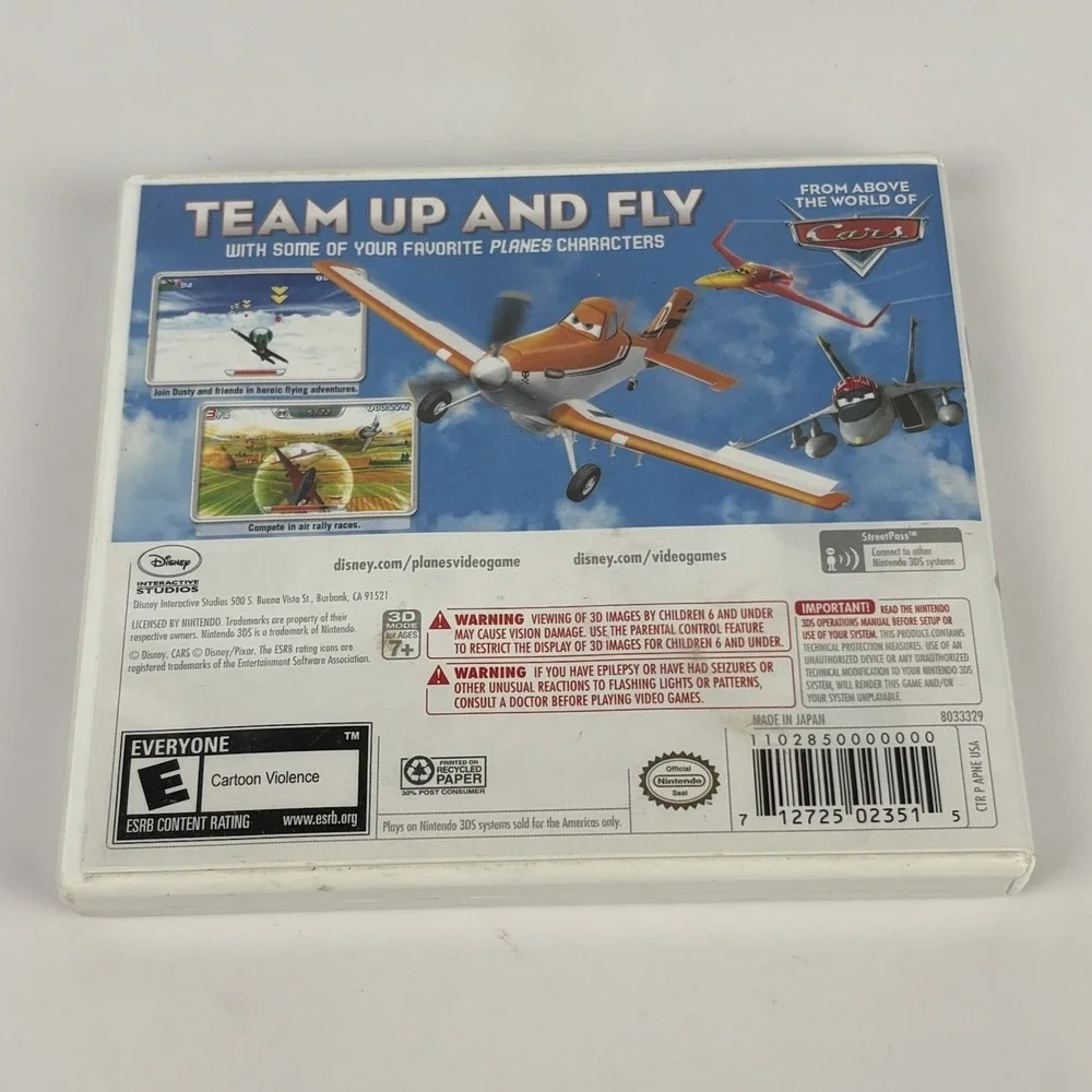 Disney Planes (Nintendo 3DS) Complete W/ Game box, manual, game